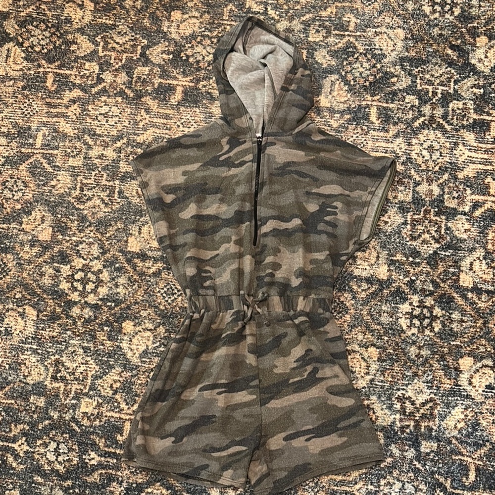 Kids Camo Hooded Romper